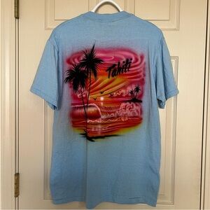 Vintage 90s Ashmore T-Shirt Men's Large Short Sleeve Crew Tahiti Single Stitch